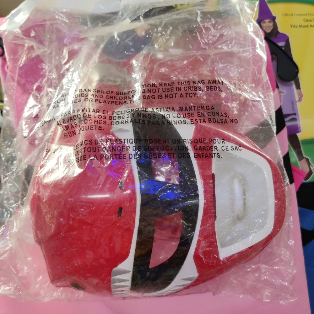 red power ranger mask and shirt
